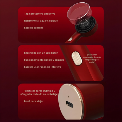 Peine masajeador y aplicador 3 en 1.